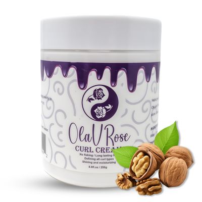 OlaVRose Curl Cream with Coconut Scent, 8.8 FL Shea Moisture Curl Enhancing Smoothie Curl Activator for Natural, Curly, Wavy Hair Organic Ingredients for All Hair Types