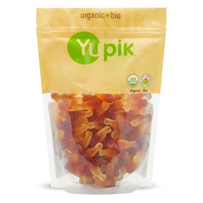 Yupik Organic Gummy Cola Bottles, 1.1 lb (17.6 oz), Gluten-Free, Non-GMO, Natural Flavor, Chewy Gummies, Sweet Candy, Delicious Snack, Ideal for Gifting Holidays