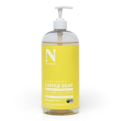 Dr. Natural Castile Liquid Unscented Baby Soap, Mild, 32 oz - Plant-Based - Made with Organic Shea Butter - Rich in Essential Oils - Sulfate and Paraben-Free, Cruelty-Free - Multi-Purpose Soap
