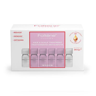 FOLTENE Regrowth Treatment for Women - Scalp Formula for Thicker, Stronger Strands - Advanced Serum to Support Fuller, Healthier Locks - Anti-Thinning Solution for Enhanced Strength (12 Vials)