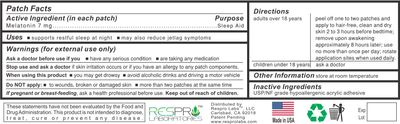 Respro Labs Natural Melatonin Patch, 7 mg Continuous Release - 10 Patches