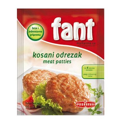 Podravka Fant Seasoning Mix for Meat Patties, 90 Gram 3.17 Ounce (Pack of 14)