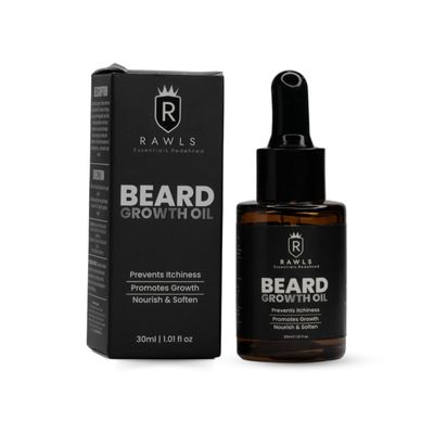 RAWLS Beard Oil for Men-30ml Natural Beard Growth Oil for Men with Argan Oil Rosemary Oil for muuchstac Beard Fast Growth Conditioner and Softener - Strengthens Beards and Mustaches for Men
