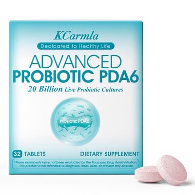 kcarmla Advanced Probiotic PDA6 - Natural Sleep Mood Support, Great Tasting Supplement for Men and Women, 32 Tablets for Daily Wellness and Digestive Health - 20 Billion CFU Probiotics- (32)