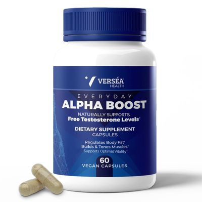 Versa Alpha Boost - Natural Free Testosterone Support, Energy, Stamina, Endurance Vitality for Men Women, Multivitamin for Healthy Aging Performance