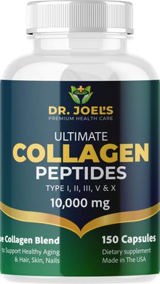 Dr. JOEL&#39;S Multi Collagen Complex for Women and Men - Collagen Peptides Capsules with Biotin - Ultimate Collagen Pills 150 - Type I, II, III, V X - Made in The USA