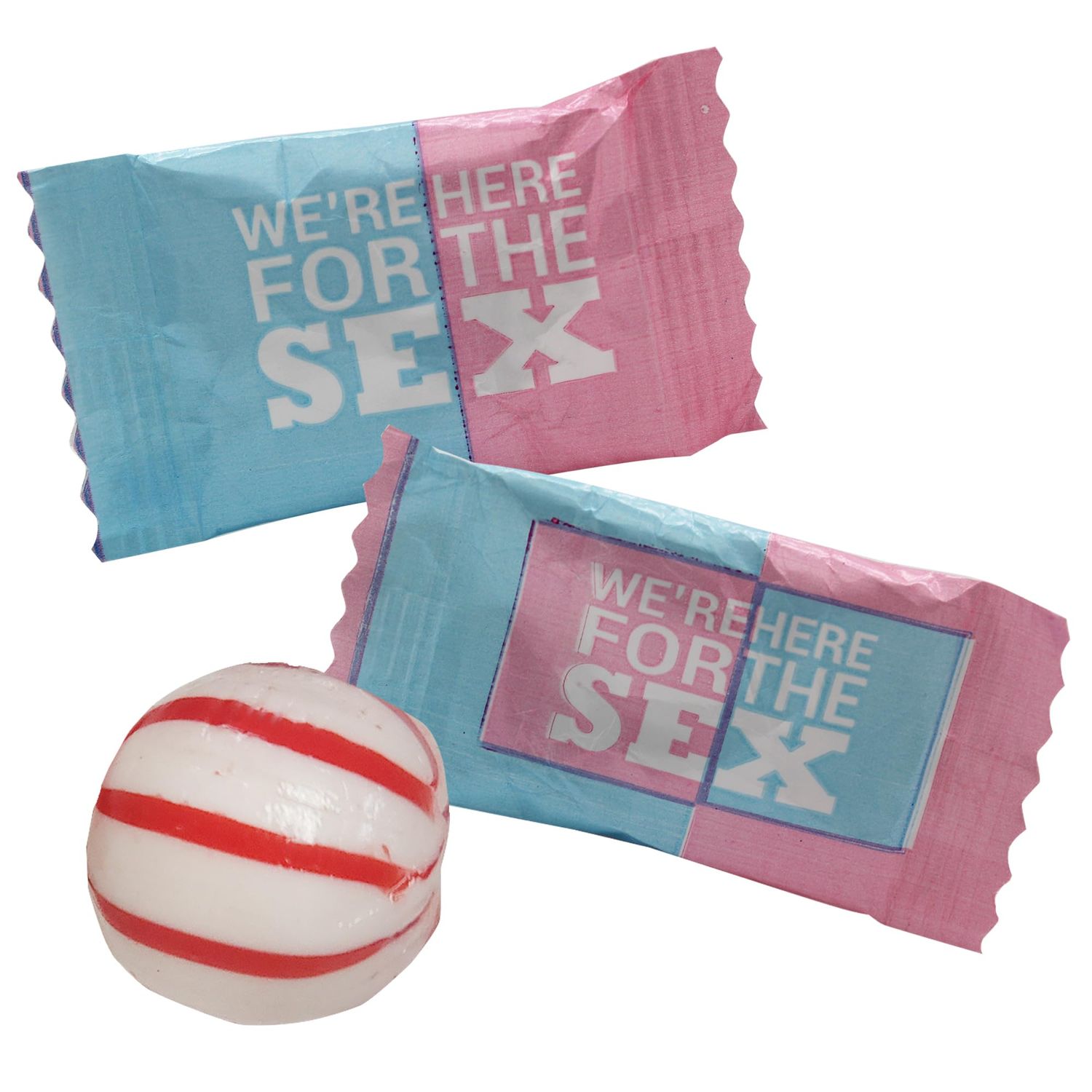 Gender Reveal Themed Peppermints 100 Count Party Favors (We&#39;re Here for the Sex)