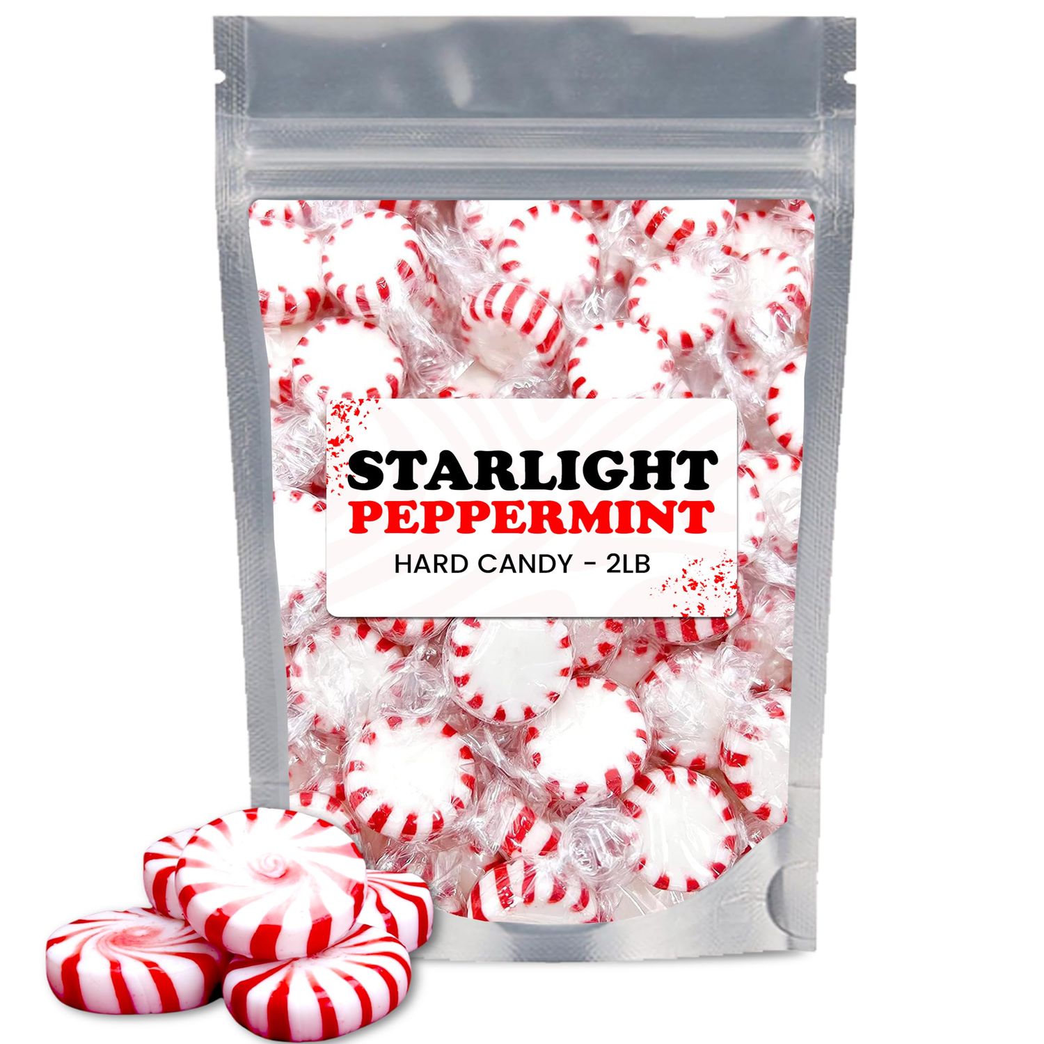 Starlight Mints Bulk-Peppermint Candy, Candy Mints Bulk Individually Wrapped, Peppermints, Bulk-Mints, Pepermint, mints-individually wrapped, bulk mint individually-wrapped-2LB