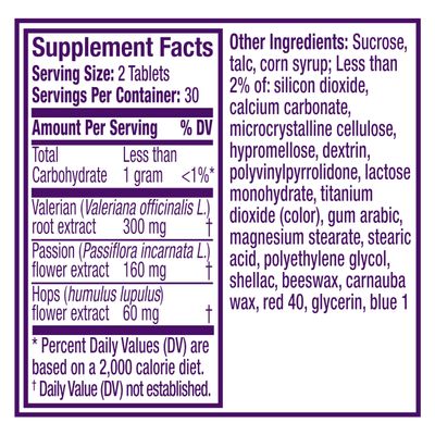 ZzzQuil PURE Zzzs Restorative Herbal Sleep, Tablets, Free of Drugs and Hormones, Melatonin-Free Formula, Valerian Root, Hops, Passion Flower, Sleep Aids for Adults, 60 Count