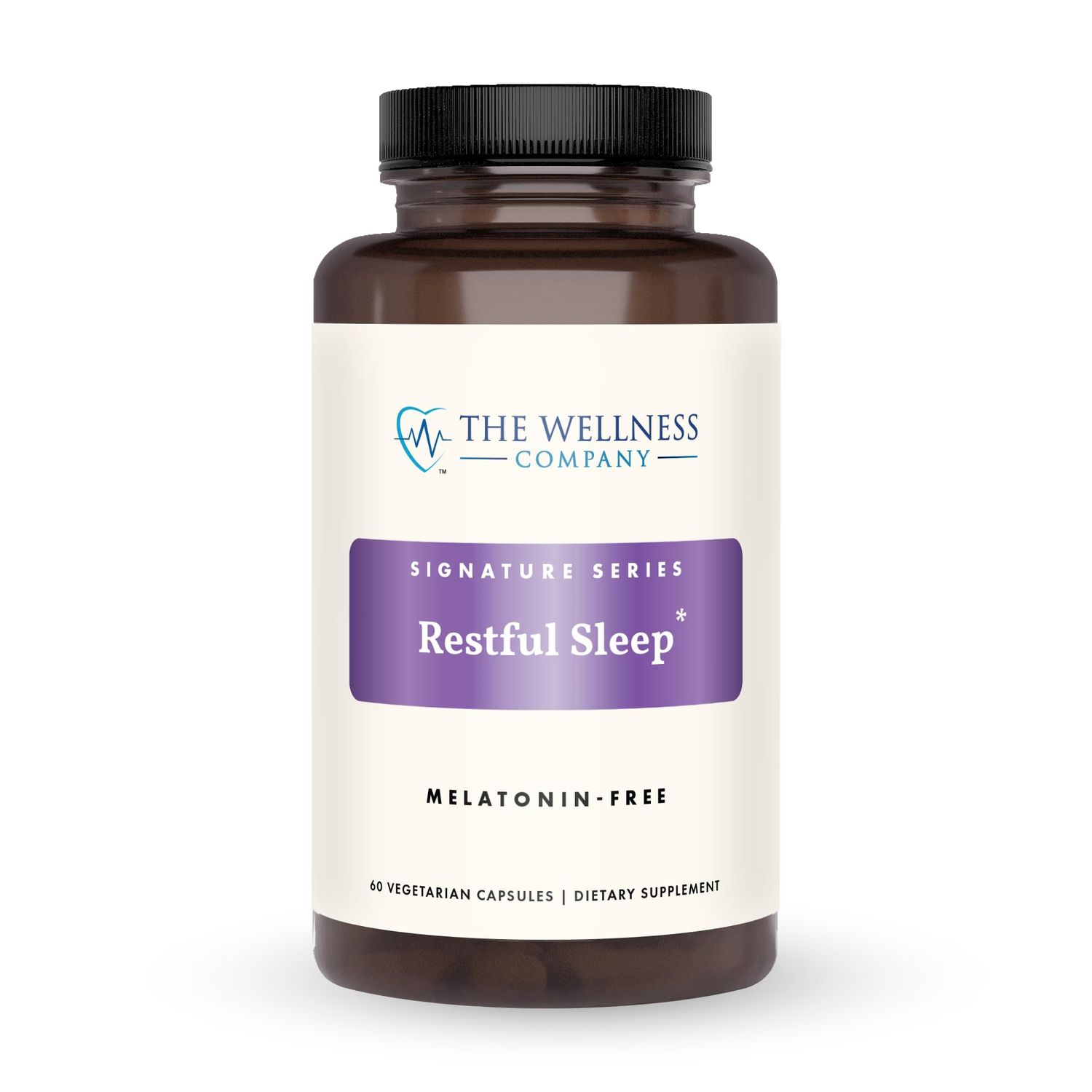 The Wellness Company Restful Sleep 60 Capsules (1 Month Supply) Natural Melatonin-Free Sleep Support Non-GMO, Vegan, Gluten Free for Gently Calming and Relaxing Mind and Body