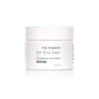 oVertone Haircare The Remedy for Fine Hair Colorless Hydrating Mask with Shea Butter Coconut Oil, Cruelty-Free, 8 oz