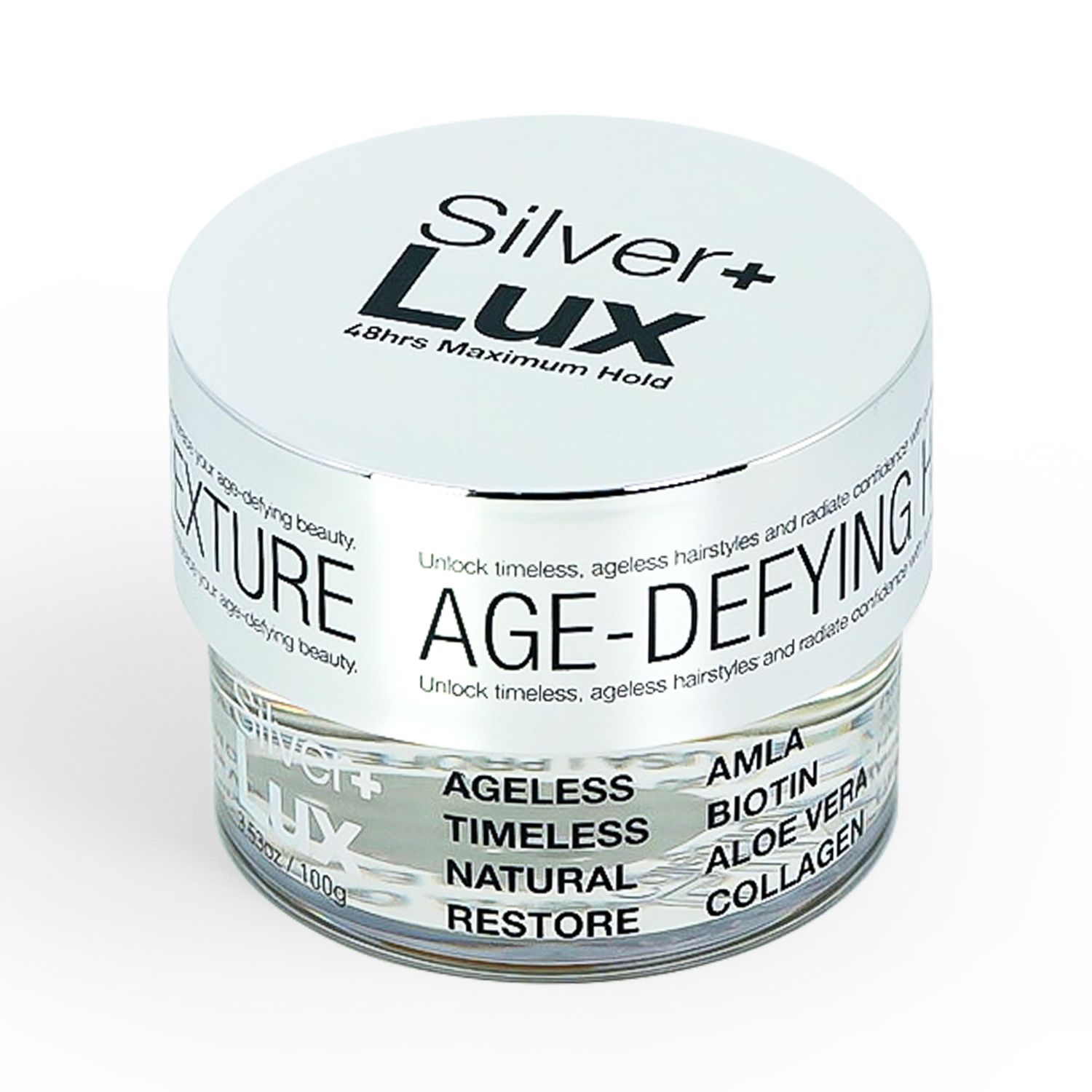 Lux Collection Edge Lux Edge Control Wax 48 Hour Maximum Hold No Flaking Natural Ingredients Scented Conditioning Styling Hair Gel Tamer (3.53 Ounce (Pack of 1), Silver)