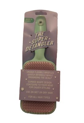 The Super Detangler Hair Brush by Swissco (Retro Color Block Mint Green Light Pink)
