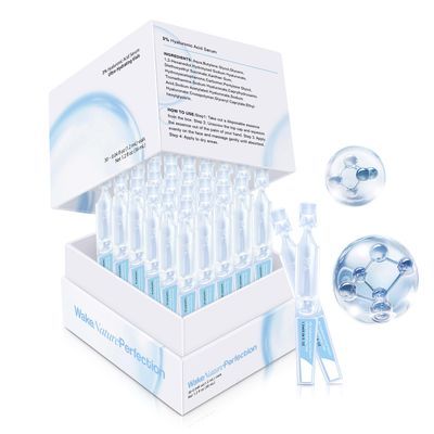 3 Hyaluronic Acid Serum Ultra-Hydrating Vials, 30pcs Hyaluronic Acid Tubes, Wake Nature Perfection, Hyaluronic Serum for Face, Ultra Hydrating Essence with Collagen Hyaluronic