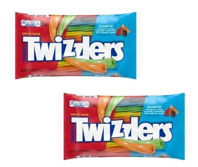 Twizzlers Rainbow - Pack of 2 - Perfect for Sharing with Friends and Family - Classic Candy with a Twist on the Original - Delicious Flavor