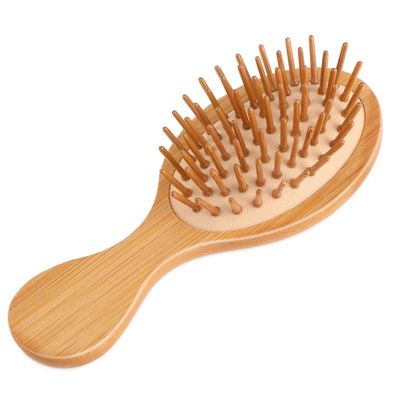 Mini Travel Bamboo Hair Brush, Anti-Static Small Detangling Brushes Detangler Mini Combs Bamboo Brush Pocket Travel Small Paddle Brushes for Thick Curly Thin Long Short Wet or Dry