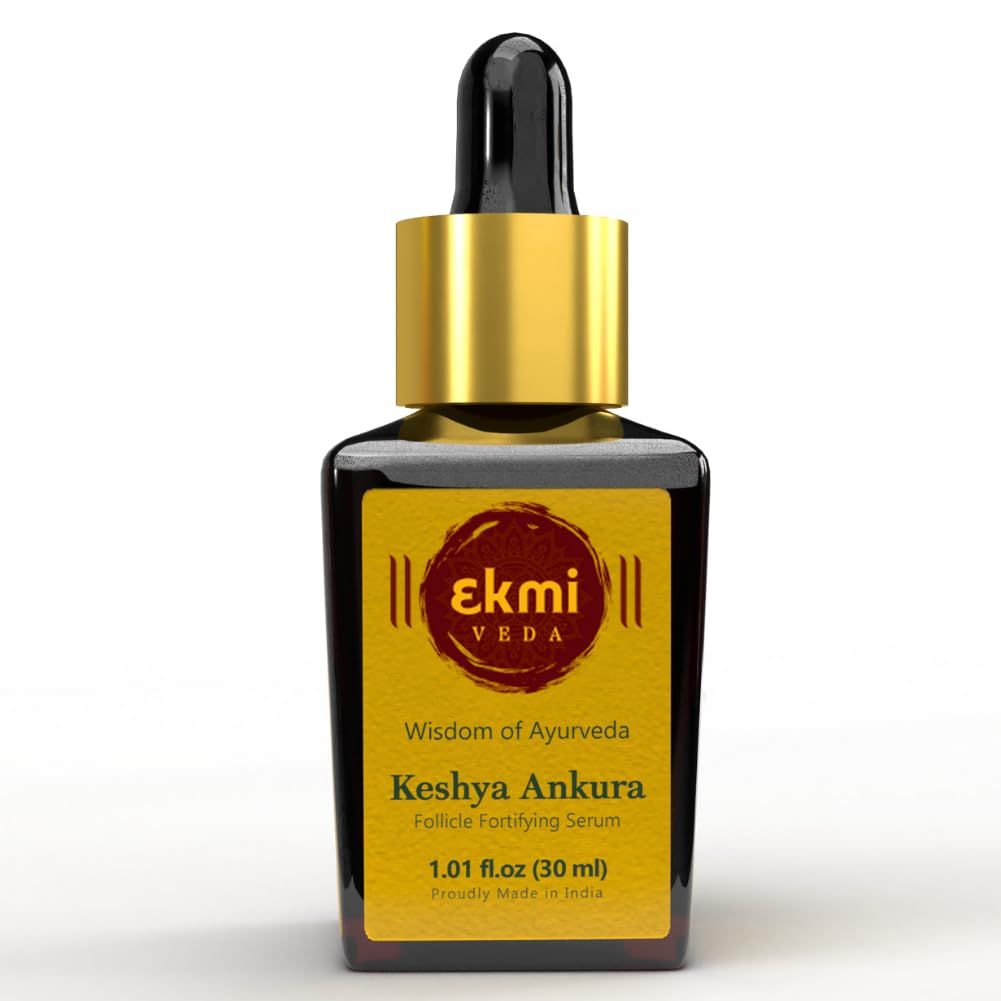 EKMIVEDA Hair Growth Dht Blocker Serum With Redensyl, Procapil, Ayurvedic Herbs, Amla, Brahmi, Capilia Longa. Follicle Stimulating Serum. Hair Loss Treatment For Women Men, Thicker Hair 1.01 Fl Oz