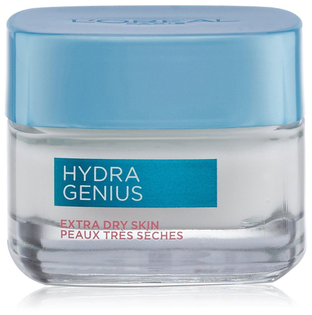 L&#39;Oreal Paris Skincare Hydra Genius Daily Liquid Care Oil-Free Face Moisturizer for Extra Dry Skin, Hyaluronic Acid Moisturizer for Face with Aloe Water and Hyaluronic Acid, 3.04 fl. oz.
