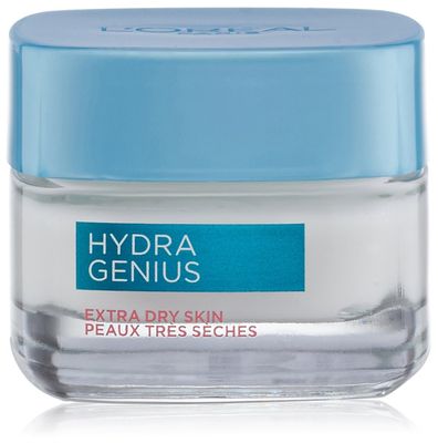 L&#39;Oreal Paris Skincare Hydra Genius Daily Liquid Care Oil-Free Face Moisturizer for Extra Dry Skin, Hyaluronic Acid Moisturizer for Face with Aloe Water and Hyaluronic Acid, 3.04 fl. oz.
