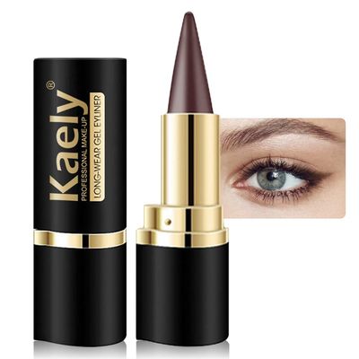AMY&#39;S DIARY Brown Gel Eyeliner Pencil,Waterproof Smudge Proof Eye Liner Pen,Cat Eye Goth Halloween Makeup,Eye Face Paint Lipstick Crayon,Color Colorful Eyeliner Eyeshadow Stick (brown)