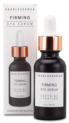 Pearlessence Firming Eye Serum with Caffeine Peptide - Rejuvenates Puffy Eyes Reduces Under Eye Bags Made in USA Cruelty Free (1oz)
