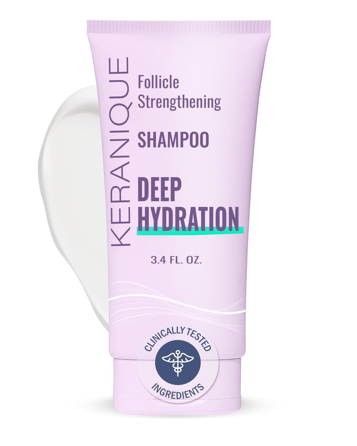 Keranique Deep Hydration Shampoo for Women - Floral Scent - 12 fl oz - For Adults with Thinning Hair, pH Balanced, Paraben Free, Sulfate Free