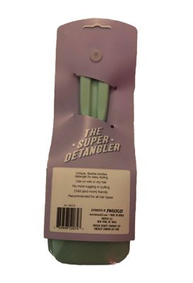 The Super Detangler Hair Brush by Swissco (Retro Color Block Mint Green Light Pink)