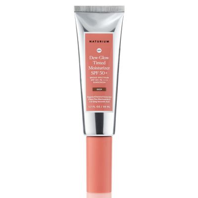 Naturium Dew-Glow Tinted Moisturizer SPF 50 Deep, Daily Moisturizing Sunscreen Face Primer Face Primer with Tint, Skin Protector with Dewy Finish, 1.7 oz