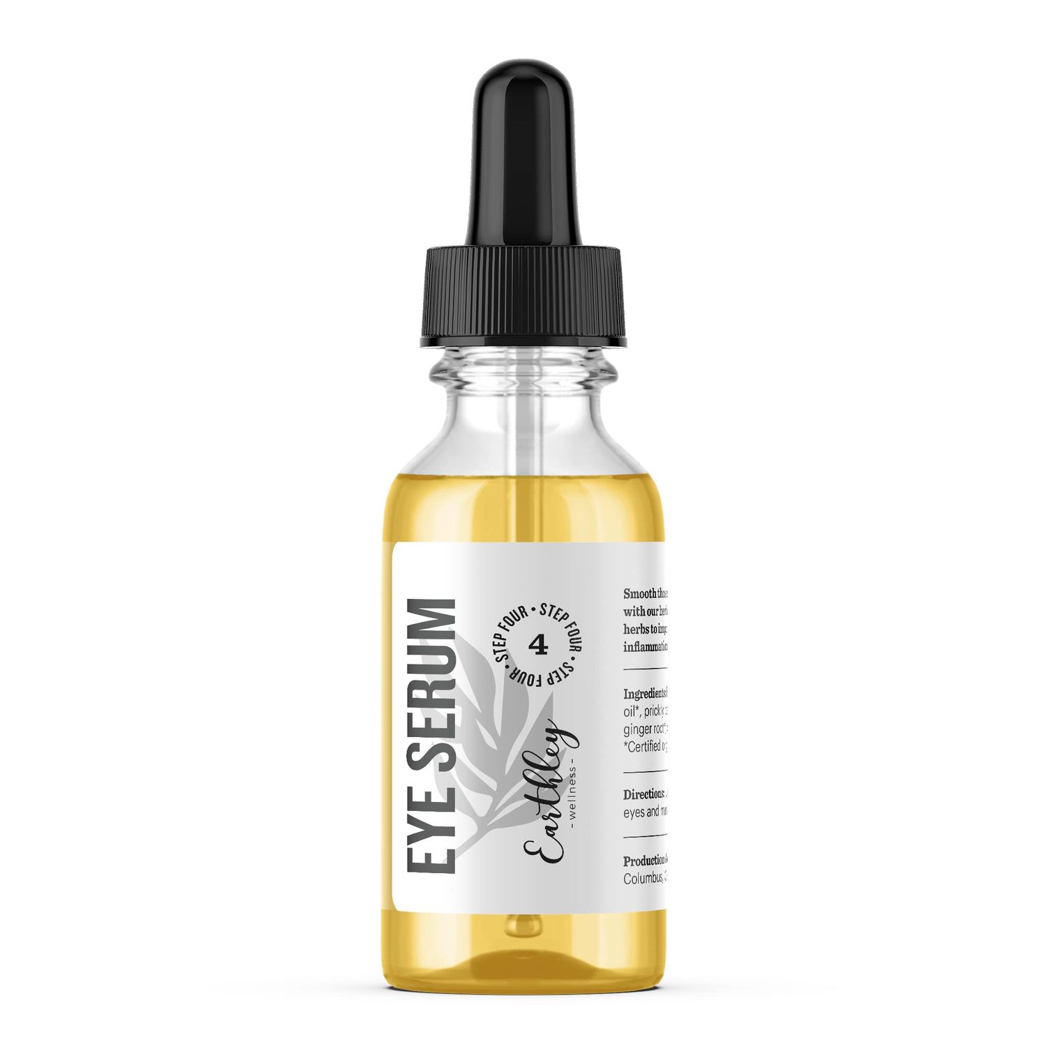 Earthley Wellness Eye Serum, Smoothes Wrinkles, Nourishes Skin, Banishes Dark Eye Circles, Youthful Eyes, Reduce Fine Lines, Parabens and Fragrance Free (15 ml)