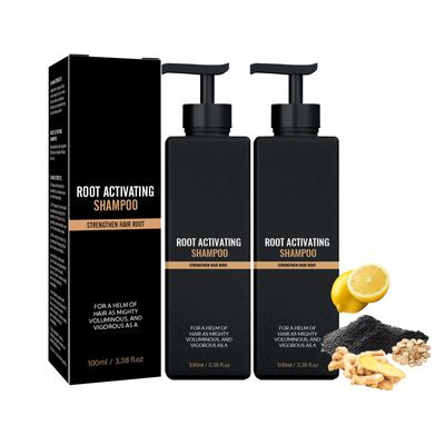 Root Activator Shampoo, for Hair Smooth Strong Repair Conditioning, Natural Formula for Men and Women (2PC)