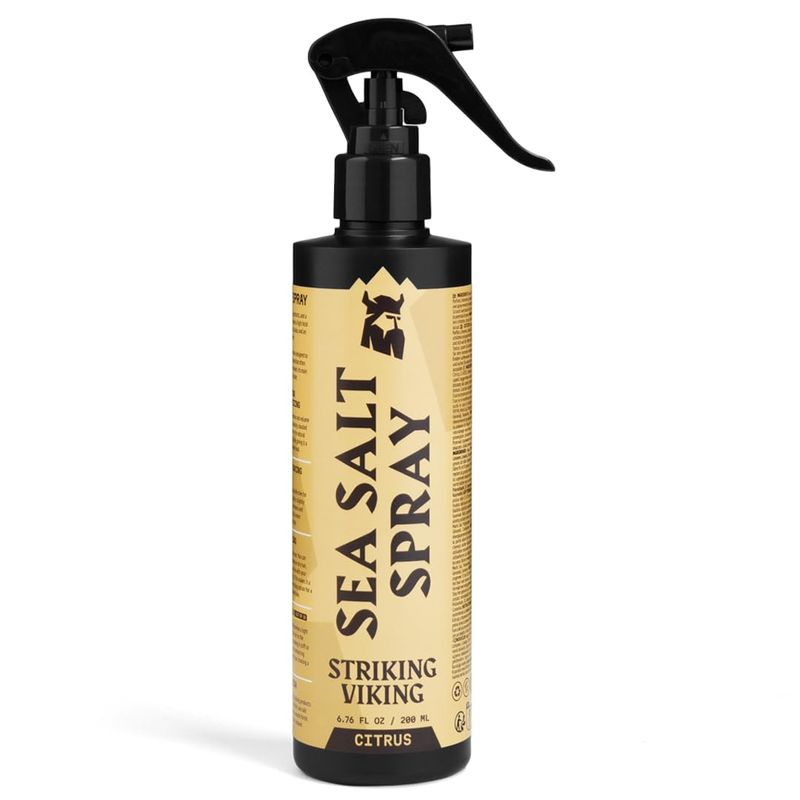 Striking Viking Sea Salt Spray for Men, Citrus Scent, Hair Texturizing Spray - Volumizing, Curl Enhancing, Shape Hold, 6.76 fl Oz, Paraben Free, Made in Germany