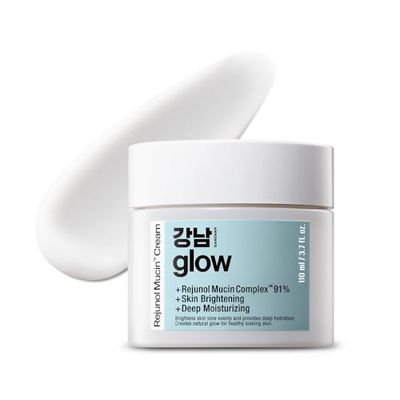 GANGNAM GLOW Rejunol Mucin PDRN Facial Cream 3.7 floz - 91.5 Snail Mucin Moisturizer with Hyaluronic Acid Panthenol I Korean Skincare I Face Moisturizer for Women Salmon DNA