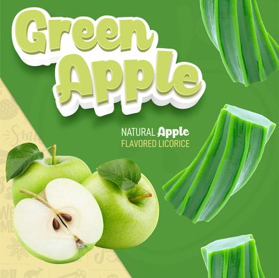 Wiley Wallaby Licorice 10 Ounce Classic Gourmet Soft Chewy Australian Green Apple Licorice Candy Twists, 1 Pack