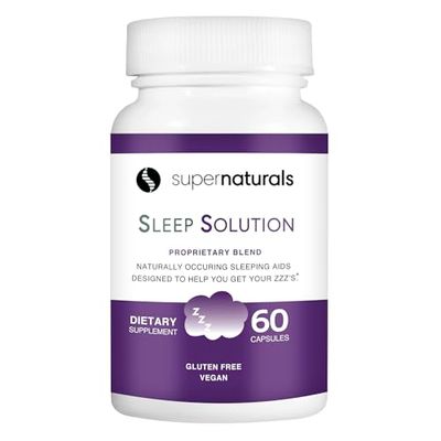 Health Sleep Solution, Sleep Supplement for Adults, Magnesium and Melatonin for Sleep Provides Natural Sleep Support, Vegan Ingredients, Gluten-Free Magnesium Sleep Supplement, 60 Capsules