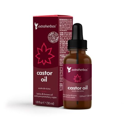 Extraherbos Pure Castor Oil 30ml - 100 Natural, Cold-Pressed for Eyelashes, Brows Hair Growth - Hydrates Skin, Eliminates Frizz, Beard Care