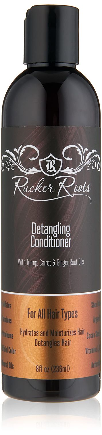Rucker Roots Detangling Conditioner Turnip, Carrot, Ginger Root Oils For All Hair Types Hydrates Moisturizes Hair Detangles Hair