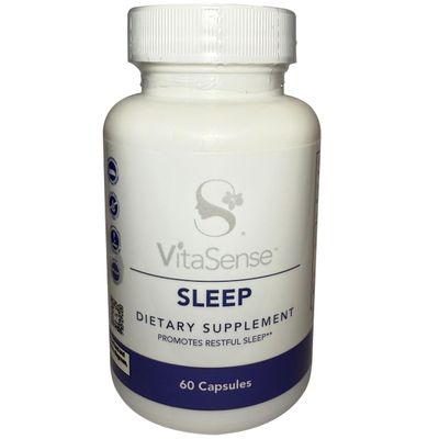 SeneGence VitaSense Sleep Supplement, 60 Capsules, Relaxation and Restful Sleep Support with Organic KSM-6 Ashwagandha, Melatonin, and Magnesium Glycinate