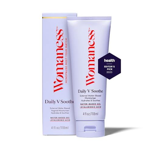 Womaness Daily V Soothe External Gel Hydrator - Hyaluronic Acid Moisturizer for Everyday Dryness - Silicone Free, Non-Irritating - Estrogen Hormone Free (4oz)