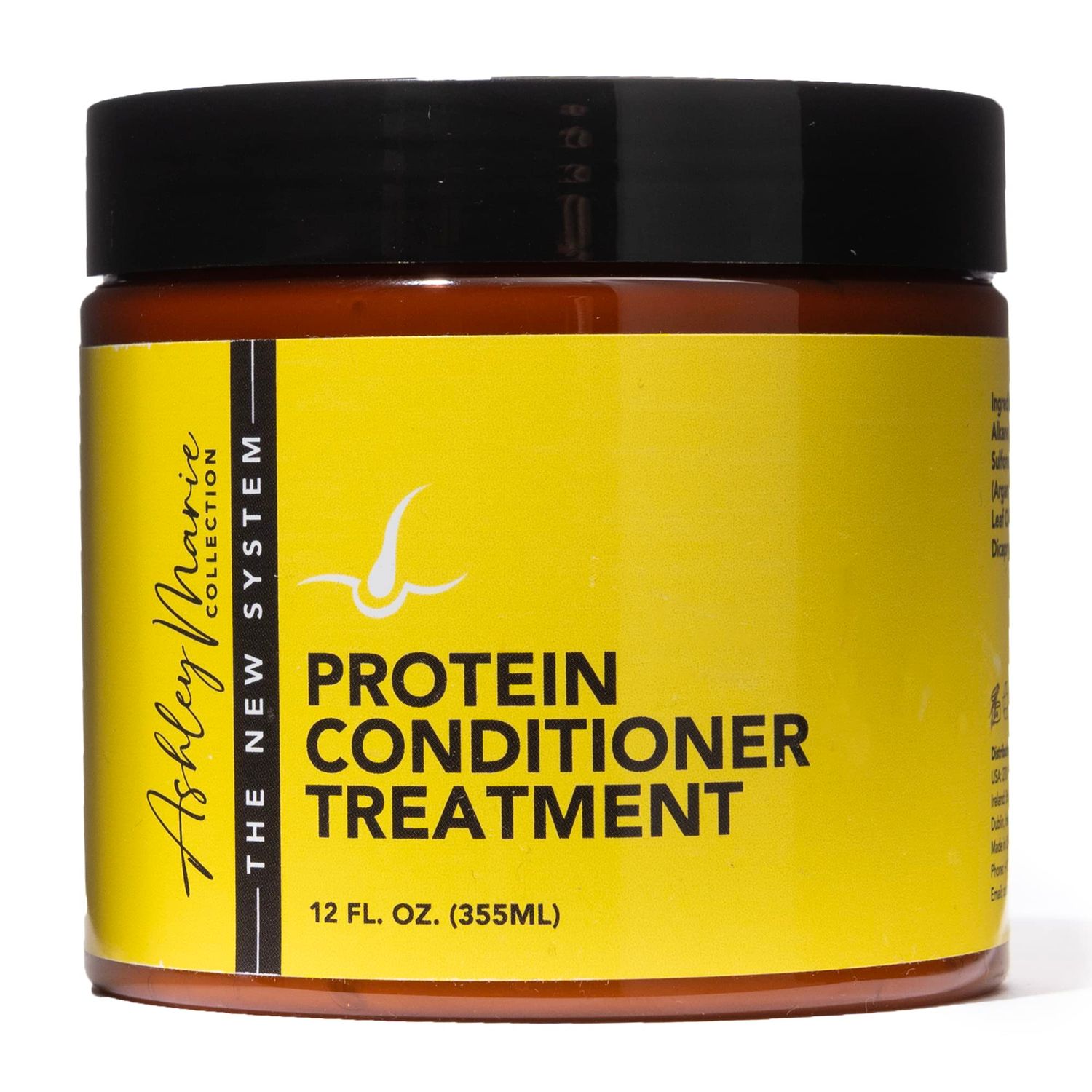 The Hair Diagram - Ashley Marie Protein Conditioner Treatment - Natural Strengthening Conditioner Enriched with Argan Oil Hydrolyzed Wheat Protein - Color Safe - Paraben Sulfate Free - 12oz