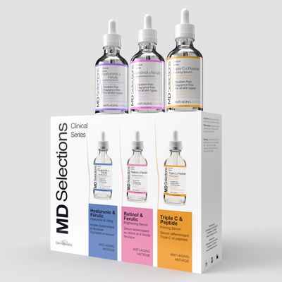 3-PACK MD Selections Retinol Hyaluronic Ferulic Triple C Peptide Lifting Serum Bundle for Face, 3 Fl Oz - Skin Firming Plumping Boost Collagen