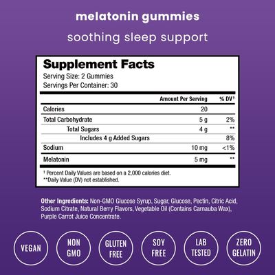 NutraChamps Melatonin Gummies for Kids Adults, Natural Sleep Aid Drug-Free, Vegan Berry Flavor Kids Melatonin Gummy Supplement, 2.5mg, 5mg or 10mg Dose, Sleeping Pills Substitute