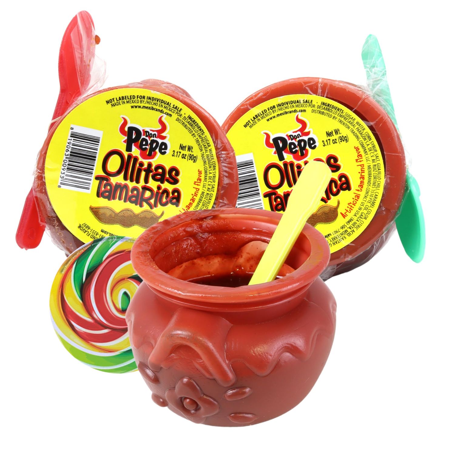 Needzo Spicy Tamarica Flavored Mexican Candy, Soft Liquid Sweets with Spoons, 3.17 Ounces (Pack of 3) (Tamarica)