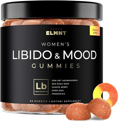 4,050mg Libido Booster for Women KSM-66 Ashwagandha Gummies w. 30x Strength Red Maca Root - Strongest Female Libido Mood Booster Hormone Balance for Women Cortisol Reducer Stress Relief Gummy