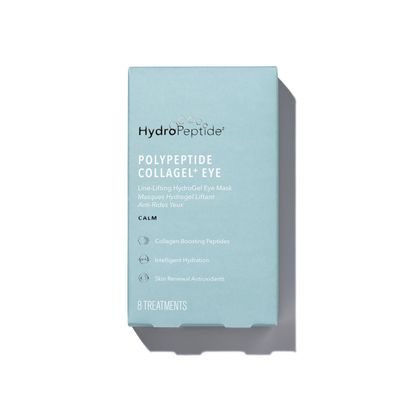 HydroPeptide PolyPeptide Collagel Eye Masks, Line-Lifting Hydrogel Under Eye Patch, Firmer Appearance Hydration Dark Circles, 8 Treatments