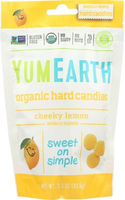 YumEarth, Organic Hard Candies, Cheeky Lemon, 3.3 oz (93.5 g)(Pack of 2)