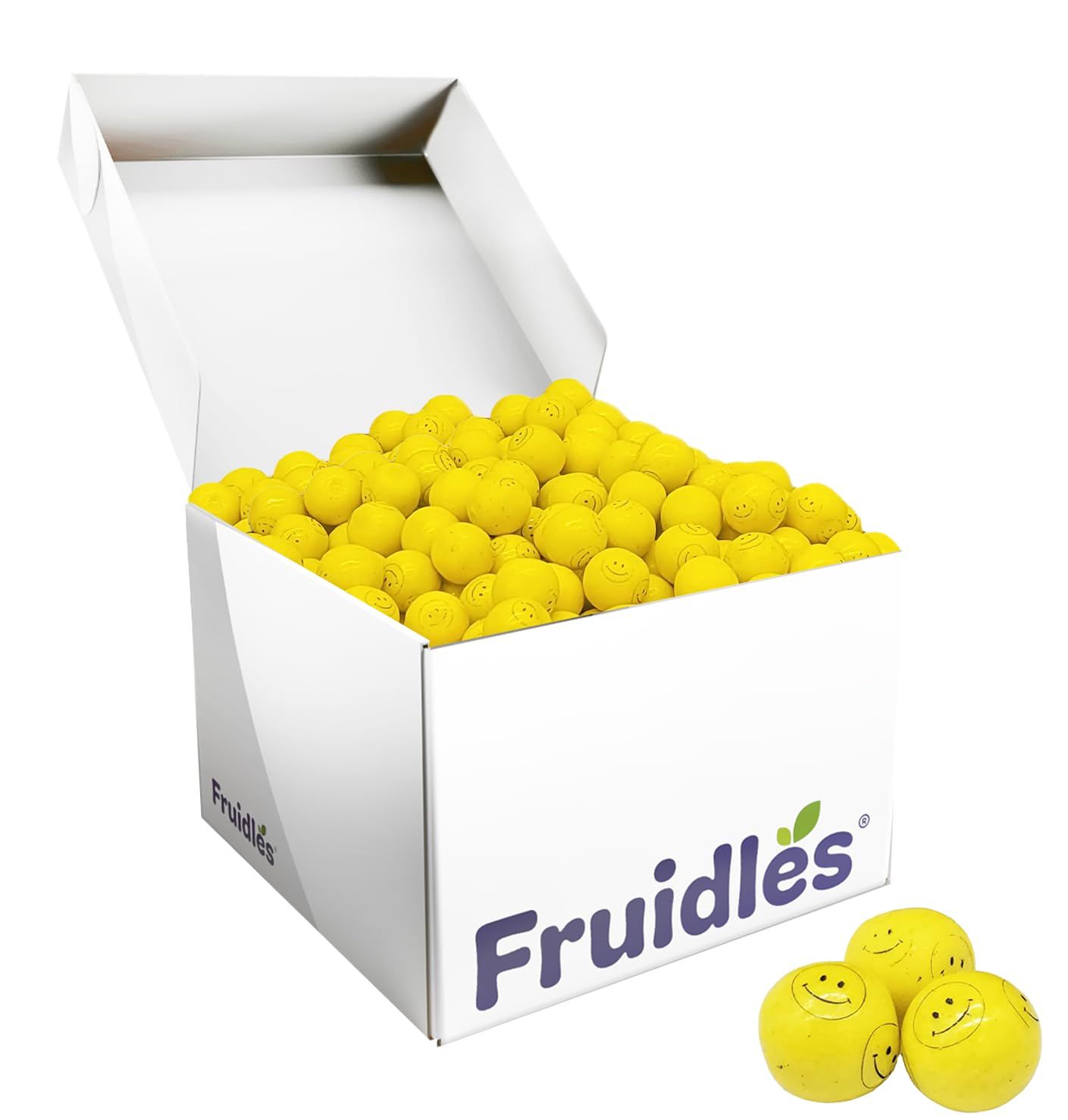 Fruidles Smile Face Chewing Gum Balls Flavored Candy Buffet Treats, Machine Size Refills, Kosher Certified Parve, 1&quot; Inch (5 Pounds (Bulk))