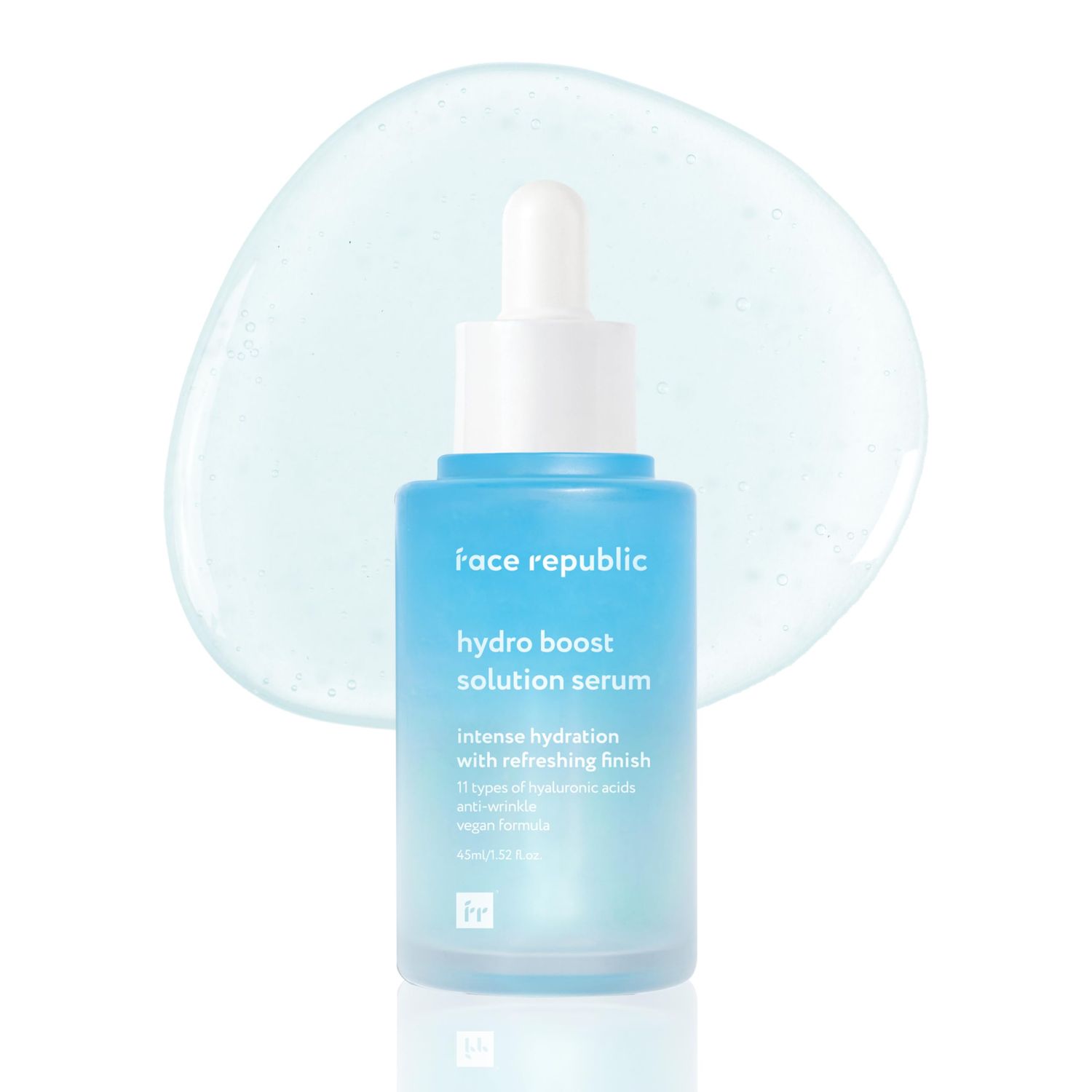 Face Republic Hydro Boost Solution Serum 45ml 1.52 fl oz Hyaluronic acids, Adenosine Hydrating, Refining Anti-wrinkle No Artificial Color For Dry, Sensitive Skin Vegan Korean Skin Care