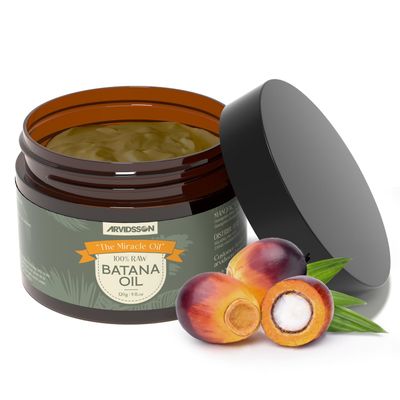 100 Raw Batana Oil for Hair Growth, Unrefined, Sourced From Honduras, Promotes Hair Thickness, Eliminates Split Ends Increases Shine for Men Women, 4 OZ