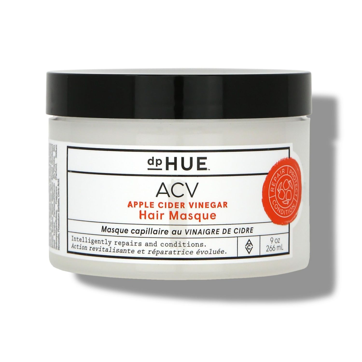 dpHUE Apple Cider Vinegar Hair Masque, 9 oz - Deep Conditioning Treatment for Dry, Damaged, Color-Treated Hair - Made with Avocado, Rosehip Coconut Oils