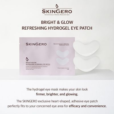 SKINGERO BRIGHT GLOW REFRESHING HYDROGEL EYE PATCH (1 pair)